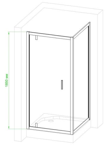 Душевой уголок Royal Bath HV RB8090HV-C-CH 90х80 стекло рифленое профиль хром без поддона - фото 4