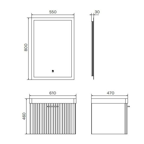 Тумба с раковиной Comforty Ангара 00-00021035CF 60х50 подвесная цвет коричневый - фото 2