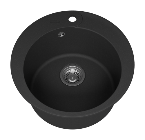 Кухонная мойка Misty Artemida ART-51-01 50х50 цвет черный поверхность матовая - фото 5