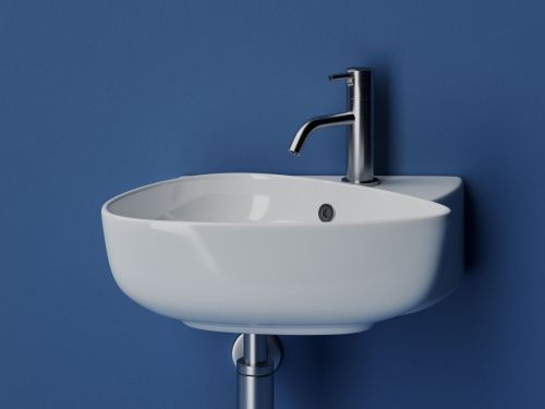 Раковина из сантехнического фарфора Ceramica Nova ELEMENT CN5049 50х40 подвесная цвет белый 1 отверстие под смеситель - фото 5