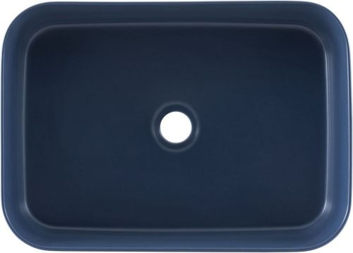 Раковина керамическая Allen Brau Fantasy 4.11021.ID 50х40 накладная цвет синий без отверстий под смеситель - фото 2