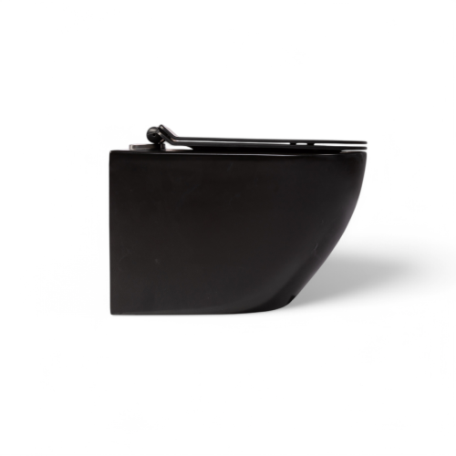 Унитаз подвесной CHARUS EWC700-121ВТ черный с сиденьем микролифт безободковый смыв торнадо - фото 2