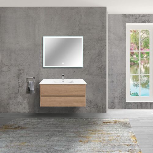 Тумба под раковину Vincea Gio VMC-2G100NO 100х50 подвесная цвет коричневый