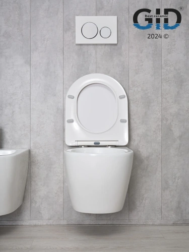 Унитаз подвесной Gid Convexo 61107Y белый с сиденьем микролифт безободковый смыв торнадо - фото 4
