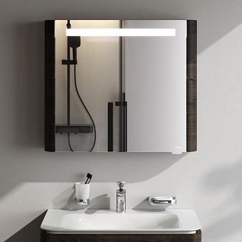 Зеркало-шкаф Am.Pm Sensation M30MCR0801TF 80х70 подвесной цвет серый