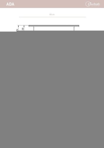 Раковина керамическая Visobath Ada 83805 80х50 встраиваемая цвет белый 1 отверстие под смеситель - фото 2