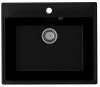 Кухонная мойка Ulgran Quartz Forte 580-07 60х50 цвет черный поверхность матовая