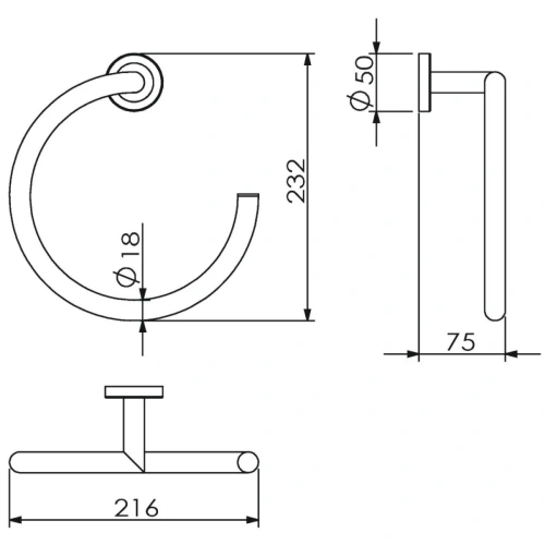 Полотенцедержатель Langberger BURANO 11038B - фото 2