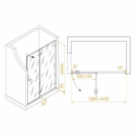 Душевая дверь RGW Stilvoll 353200414-24 140х200 стекло матовое профиль черный