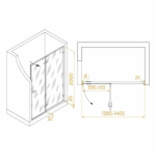 Душевая дверь RGW Stilvoll 353200414-11 140х200 стекло прозрачное профиль хром - фото 2
