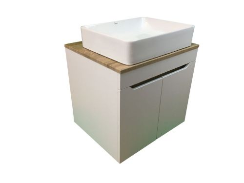 Тумба с раковиной Sintesi STL.W7024_SIN-LVB-APP-407 60х60 подвесная цвет коричневый - фото 4