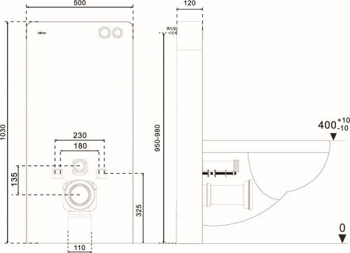 Инсталляция для унитаза ABBER AC0107MB - фото 4