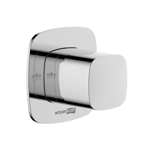 Переключатель на 2 выхода Wasserkraft Naab 8600 A312 встраиваемый в стену хром - фото 2