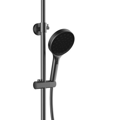 Душевая стойка Vincea Inspire VSFS-3I12TGM настенная цвет вороненая сталь с термостатом - фото 4