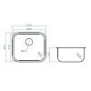 Кухонная мойка Grandex Aqua SELECT 36 L 200332 40х35 цвет серый поверхность матовая