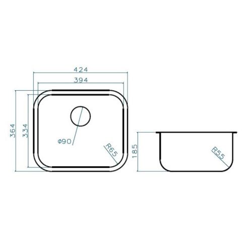 Кухонная мойка Grandex Aqua SELECT 36 L 200332 40х35 цвет серый поверхность матовая - фото 3
