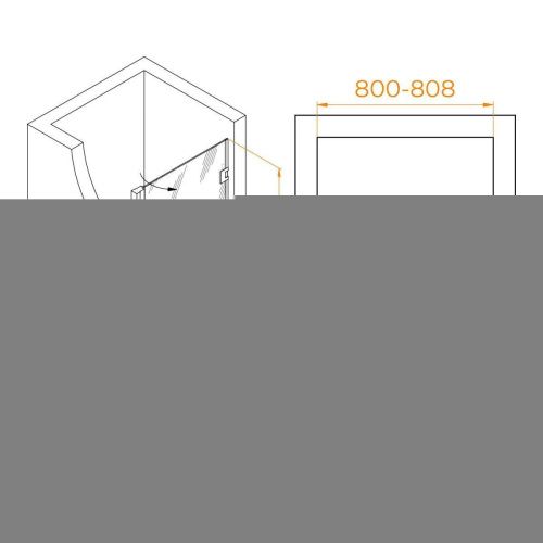 Душевая дверь RGW Hotel 350601108-11 80х195 стекло прозрачное профиль хром - фото 5