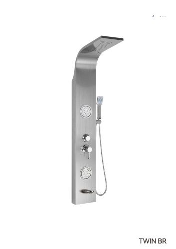 Душевая панель Cerutti SPA CT9988 настенная цвет нержавеющая сталь - фото 2