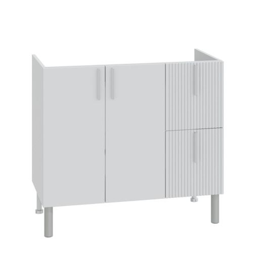 Тумба под раковину СанТа Вега 700448 90х40 напольная цвет белый - фото 2