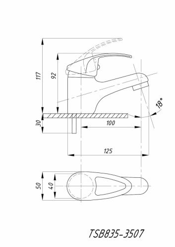 Смеситель TSARSBERG TSB-835-3507 на раковину хром - фото 3