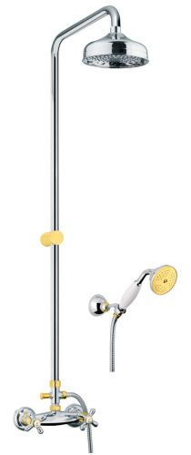 Душевая стойка Fiore 26CO0620 настенная цвет хром/золото - фото 2
