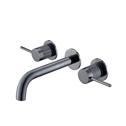 Смеситель для раковины Vincea Groove VBFW-4G1GM встраиваемый в стену вороненая сталь - фото 3