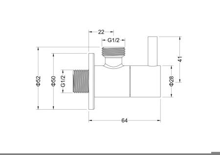 Переходник угловой Aquatek AQ2452MB