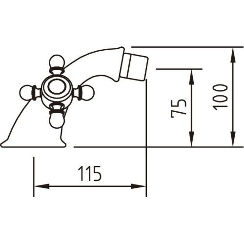 Смеситель Clever With2 Antigona 94475 на биде хром - фото 2