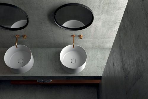 Раковина из сантехнического фарфора Galassia Core 7306 40х40 накладная цвет белый - фото 3