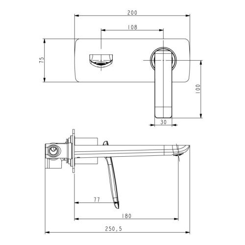 Смеситель для раковины Timo Helmi 4071/00-16SM встраиваемый в стену белый/хром - фото 2