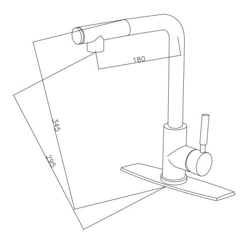 Смеситель для кухни Esko Kitchen K12 на мойку хром - фото 3