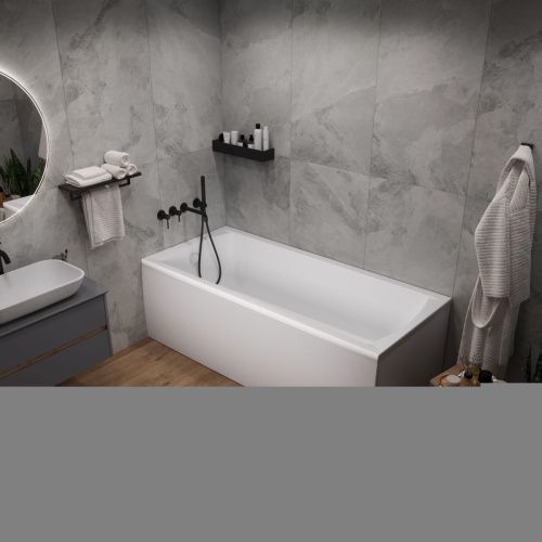 Ванна акриловая 1MarKa MODERN 01мод1880 180х80 пристенная прямоугольная без каркаса - фото 4