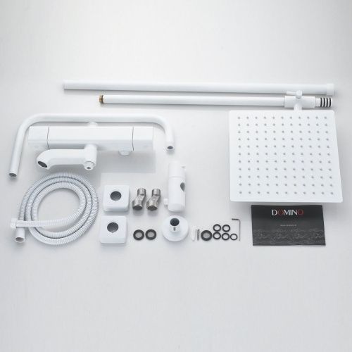 Душевая стойка Shevanik S3096C настенная цвет белый с термостатом - фото 5