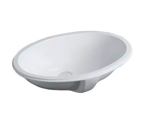 Раковина из сантехнического фаянса Simas S 53 bia 60х40 встраиваемая цвет белый без отверстий под смеситель