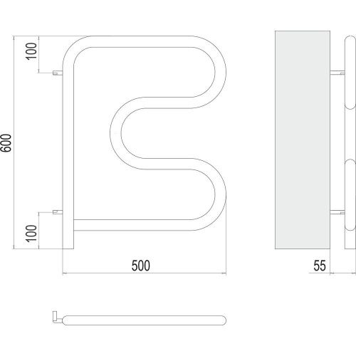 Полотенцесушитель электрический Terminus 4620768883880 50х60 хром - фото 3