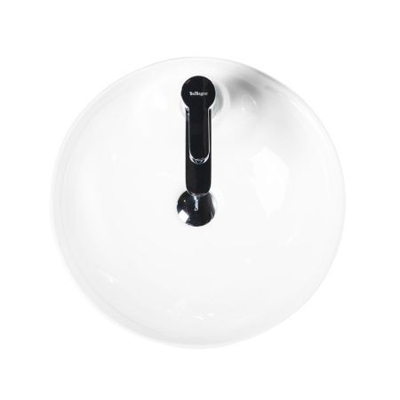 Раковина из сантехнического фаянса BelBagno BB1306 50х50 накладная цвет белый 1 отверстие под смеситель