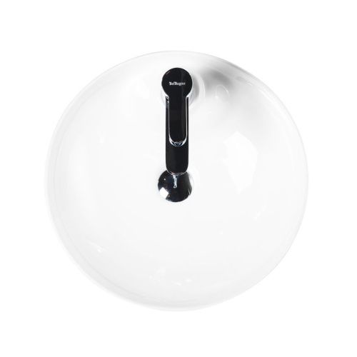 Раковина из сантехнического фаянса BelBagno BB1306 50х50 накладная цвет белый 1 отверстие под смеситель - фото 2