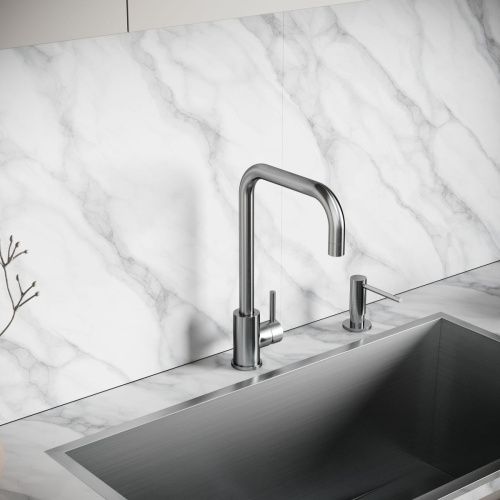 Смеситель для кухни Sancos Stainless SC12002SS на мойку нержавеющая сталь - фото 2