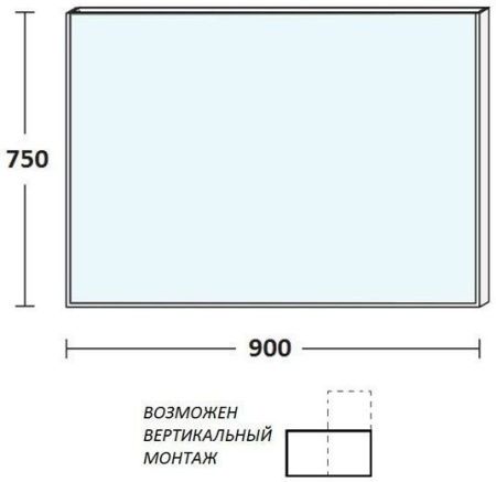 Зеркало De Aqua Сильвер SIL 405 090 S 90х80 подвесное