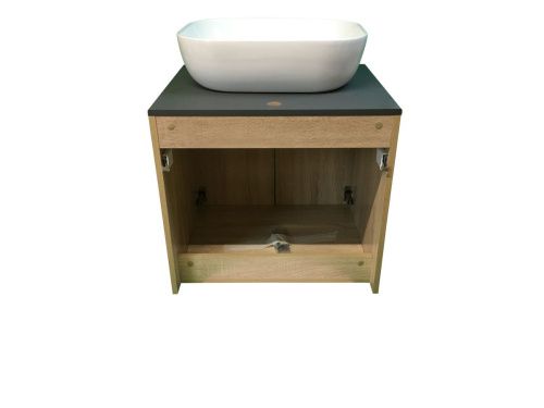 Тумба с раковиной Sintesi STL.W7023_SIN-LVB-APP-403 60х60 подвесная цвет коричневый - фото 4