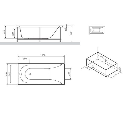 Экран для ванны Am.Pm Spirit W72A-150-070W-P2 - фото 4