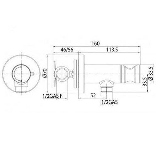 Гигиенический душ Bossini E37005B.021 золото - фото 2