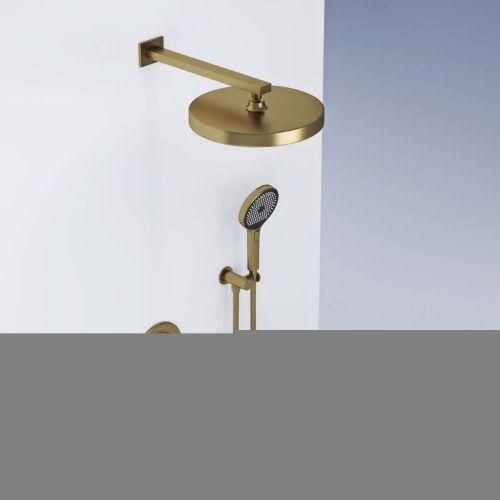 Душевая система Sancos Space SC3006BG встраиваемая в стену цвет золото с термостатом - фото 3