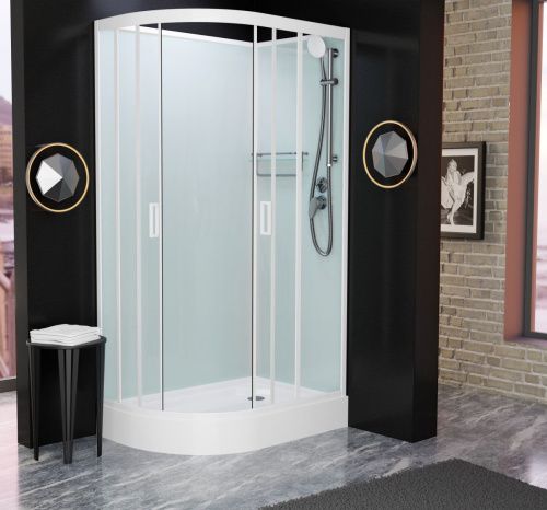 Душевая кабина Frank 418019 100х80 асимметричная без крыши ориентация правая - фото 2