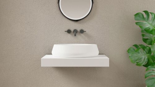 Раковина из искусственного камня Zenon Elipse 4000.000.000.000.39676 60х40 накладная цвет белый - фото 3