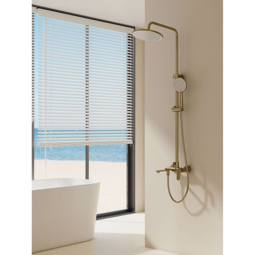 Душевая стойка Splenka S41.24.03 настенная цвет золото - фото 4