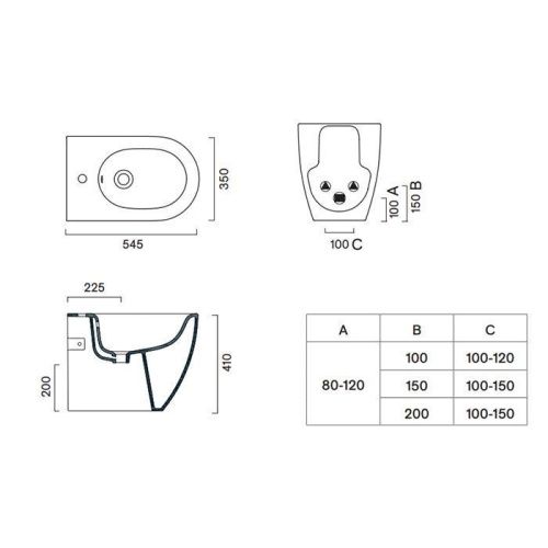 Биде напольное Catalano Sfera 519551001 цвет белый - фото 2