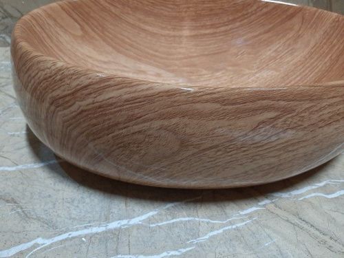 Раковина из сантехнического фаянса CeramaLux 578-1 50х40 накладная цвет коричневый без отверстий под смеситель - фото 2