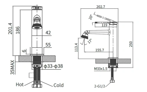 Смеситель Arrow AMP11855 на раковину хром - фото 5