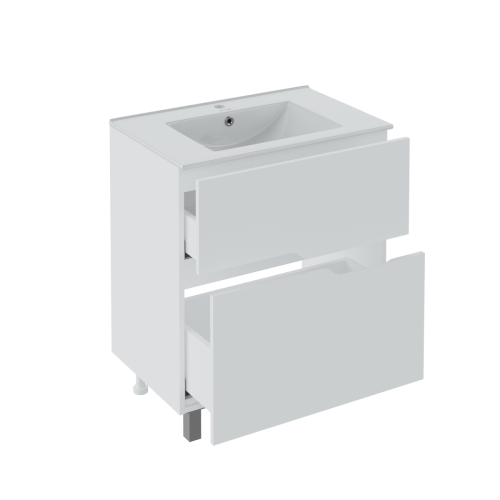 Тумба под раковину Runo Палермо 00-00004156 60х50 напольная цвет белый - фото 2